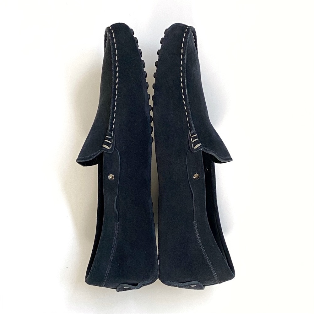 TOD’S Gommino black suede leather slip on driving slippers shoes loafers - Picture 3 of 13
